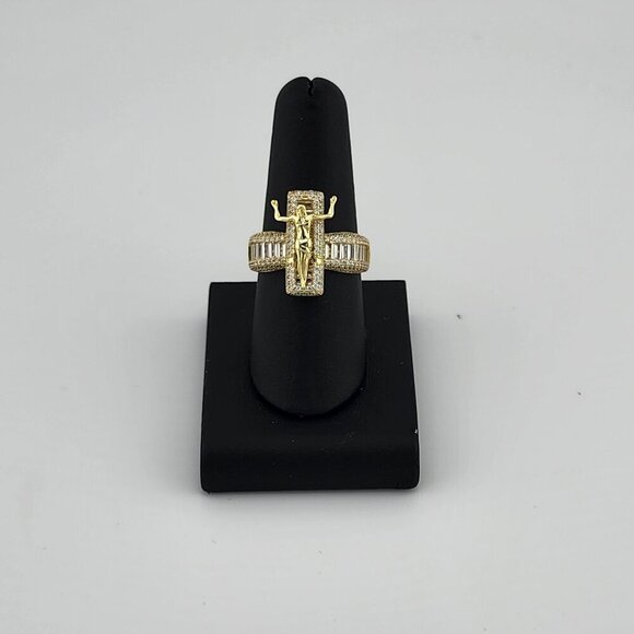 Brand New Sterling Silver 925 Jesus Cz Ring - Picture 1 of 9
